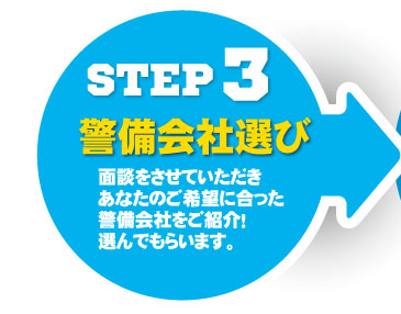 STEP3 警備会社選び